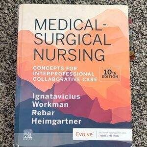 Medical-Surgical Nursing Textbook - Orange & Navy Cover